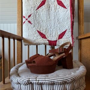 Soludos Brown Suede Platform Sandals